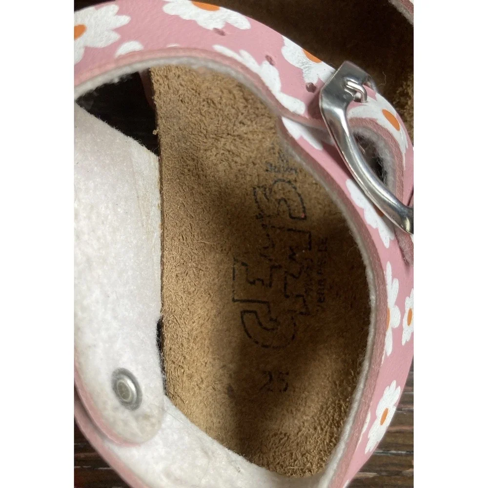 Gem's Milano Vera Pelle Made In Italy Daisy Toddler Buckle Sandals Size 25